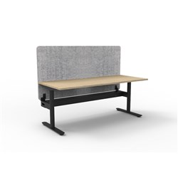 Rapidline Halo Static Single Sided Workstation Grey Eco Screen+Tray 1200W x 730mmH O/B