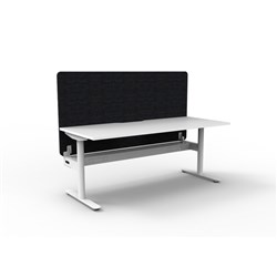 Rapidline Halo Static Single Sided Workstation Black Eco Screen+Tray 1200W x 730mmH W/W