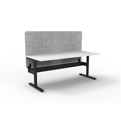 Rapidline Halo Static Single Sided Workstation Grey Eco Screen+Tray 1800W x 730mmH W/B