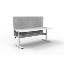 Rapidline Halo Static Single Sided Workstation Grey Eco Screen+Tray 1800W x 730mmH W/W