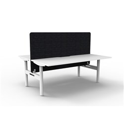 Rapidline Halo Static Back To Back Workstation Black Eco Screen 2 Person 1200W Wht/Wht