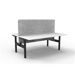 Rapidline Halo Static Back To Back Workstation Grey Eco Screen 2 Person 1800W Wht/Blk