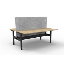 Rapidline Halo Static Back To Back Workstation Grey Eco Screen+Tray 2 Person 1200W O/B