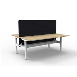 Rapidline Halo Static Back To Back Workstation Black Eco Screen+Tray 2 Person 1500W O/W