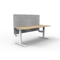 Rapidline Boost Static Single Sided Workstation Grey Eco Screen 1200W x 730mmH Oak/Wht