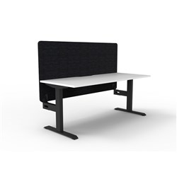 Rapidline Boost Static Single Sided Workstation Black Eco Screen 1200W x 730mmH Wht/Blk
