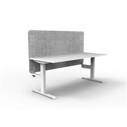 Rapidline Boost Static Single Sided Workstation Grey Eco Screen 1200W x 730mmH Wht/Wht