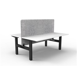 Rapidline Boost Static Back to Back Workstation Grey Eco Screen 2 Person 1200mmW Wht/Bl