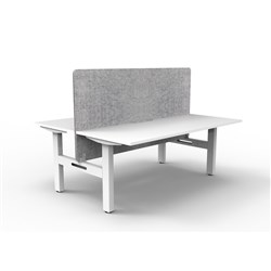 Rapidline Boost Static Back to Back Workstation Grey Eco Screen 2 Person 1500mmW Wht/Wh
