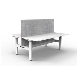 Rapidline Boost Static Back to Back Workstation Grey Eco Screen+Tray 2 Ppl 1200mmW W/W