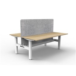 Rapidline Boost Static Back to Back Workstation Grey Eco Screen+Tray 2 Ppl 1500mmW O/W