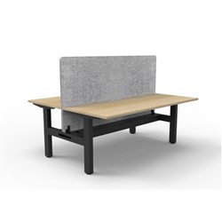 Rapidline Boost Static Back to Back Workstation Grey Eco Screen+Tray 2 Ppl 1800mmW O/B