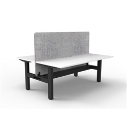 Rapidline Boost Static Back to Back Workstation Grey Eco Screen+Tray 2 Ppl 1800mmW W/B