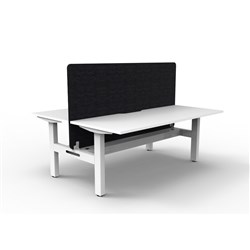 Rapidline Boost Static Back to Back Workstation Black Eco Screen+Tray 2 Ppl 1800mmW W/W