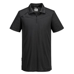 Portwest DX4 Polo Shirt Short Sleeve Medium Black