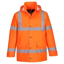 Portwest Hi-Vis Winter Traffic Jacket Small Orange