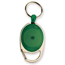 Bibbulmun Retractable Snap Lock Key Holders 25mm Green Pack Of 4
