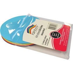 Rainbow Kinder Circles Matte 120mm 80gsm Assorted Pack Of 100