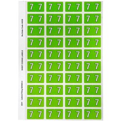 Avery Numeric Coding Label 7 Side Tab 25x42mm Light Green Pack Of 240