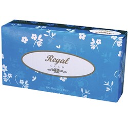 REGAL FACIAL TISSUES 2 Ply 100 Sheets