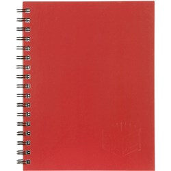 Spirax 511 Hard Cover Notebook A5 Ruled 200 Page Side Opening Red