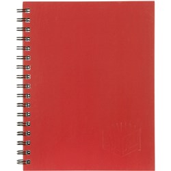 Spirax 512 Hard Cover Notebook A4 Ruled 200 Page Side Opening Red