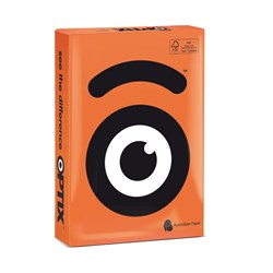 OPTIX COLOURED COPY PAPER A4 80gsm Janz Orange Ream of 500