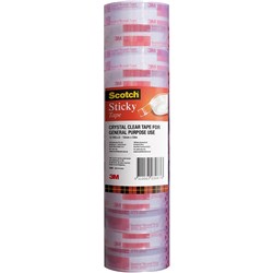 Scotch 502 Sticky Tape Crystal Clear 12mmx 33m Pack of 12