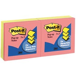 POST-IT R330-AN POP UP NOTES Refills Neon 76x76mm Asstd PK 6