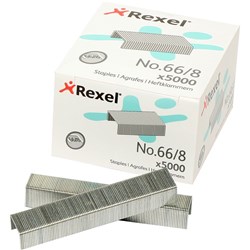 Rexel No.66 Heavy Duty Staples 66/8 Box Of 5000