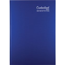 Cumberland Premium Diary A4 Day To Page Blue