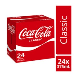 COCA COLA CANS 375ML CARTON OF 24