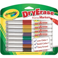 CRAYOLA DRY ERASE MARKERS 8 Asst