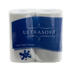 ULTRASOFT KITCHEN TOWEL TWIN PACK 90 SHTS PER ROLL