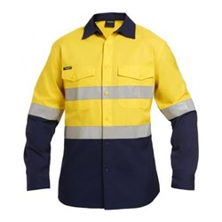 KING GEE MENS HI VIS WORK COOL 2 REFLECTIVE SHIRT