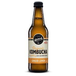 Kombucha Ginger Lemon 330ml Bottle Ctn 12