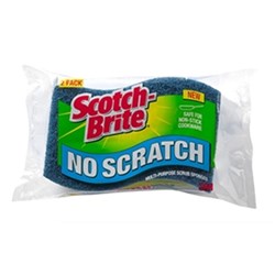 SCOTCH BRITE SCOURER SPONGE PK 2 NON SCRATCH