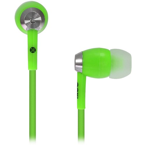 green earphones